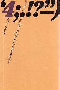 16622. Rozmluvy, Filozoficko-literární revue 4 (1985)