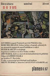 140268. Plamen, Měsíčník pro literaturu, umění a život, Ročník IX., číslo 6 (červen 1967)