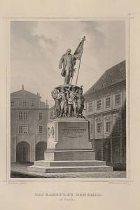 211848. Baumann, Johann Wilhelm / Schwarz, B. – Das Radetzky Denkmal in Prag