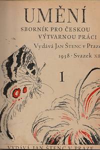 3934. Umění, Sborník pro českou výtvarnou práci, Ročník XII. (1939-1940)
