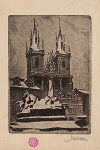 212529. Maran, Gustav – Pomník mistra Jana Husa a Kostel Panny Marie před Týnem
