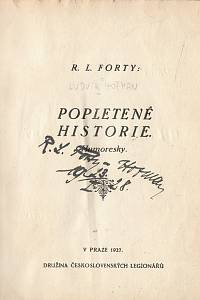 111670. Forty, R. L. (= Hofman, Ludvík) – Popletené historie. Humoresky. (podpis)