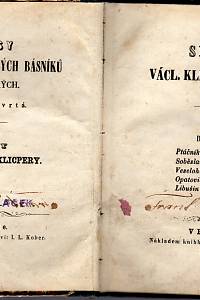 96400. Klicpera, Václav Kliment – Spisy Václ. Klim. Klicpery. Díl prvý