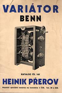 113281. Variátor Benn, Katalog. čís. 105