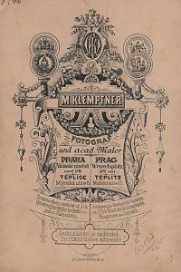 ateliér M. Klempfner, Praha, Václavské náměstí nové 26., Teplice, Mlýnská ulice 8 – kabinetní fotografie