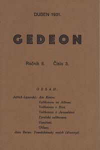 116737. Gedeon, Ročník II., číslo 3 (1931)