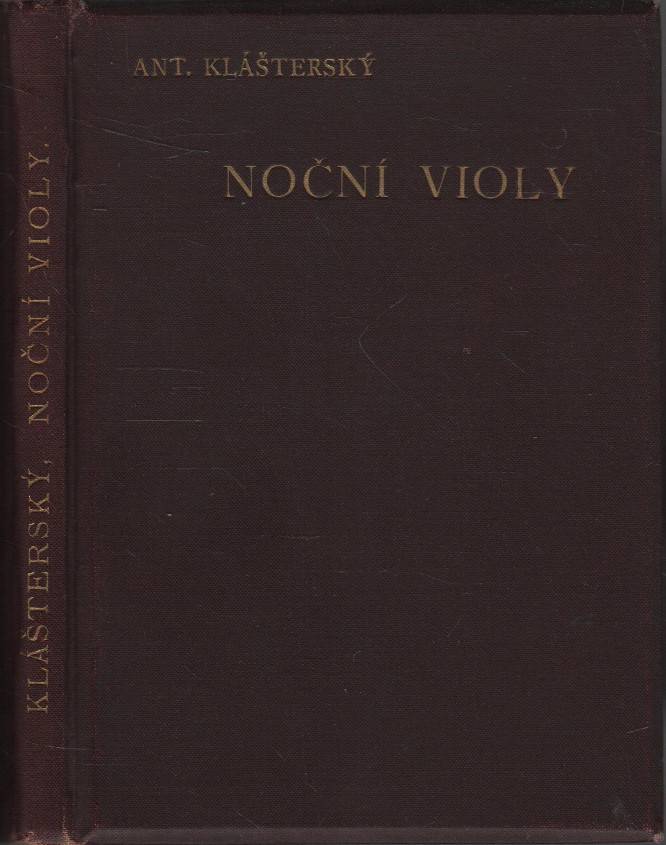 Klášterský, Antonín – Noční violy, básně (podpis)