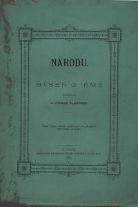 117575. Paroubek, Otokar N. – Národu. Báseň o Irmě vypravuje N. Otokar Paroubek.
