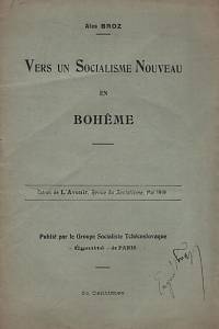 74055. Broz, Ales – Vers un Socialisme Nouveau en Bohême