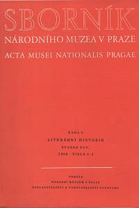 118301. Sborník Národního muzea v Praze, Řada C - Literární historie, Svazek XXV., číslo 3-4 (1980)