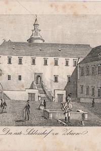 204867. Heber, Franz Alexander / Medau, Carl Wilhelm – Der erste Schlosshof zu Zbirow. (Zbiroh)
