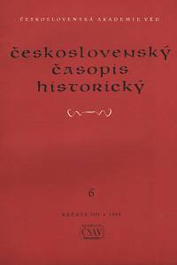 119101. Československý časopis historický, Ročník VIII., číslo 6 (1960)