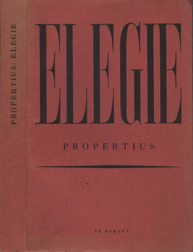 Propertius, Sextus – Elegie