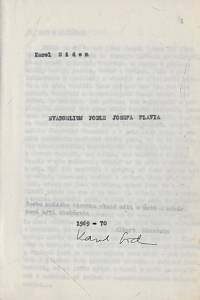 Sidon, Karol – Evangelium podle Josefa Flavia (1969-70) (podpis)