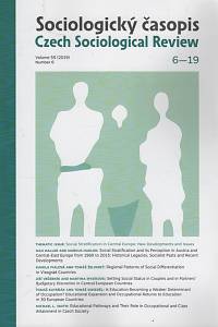 123425. Sociologický časopis = Czech Sociological Review, Ročník 55, číslo 6 (2019)