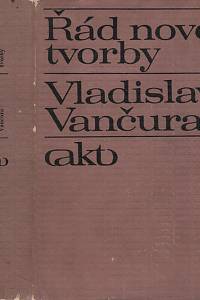 24422. Vančura, Vladislav – Řád nové tvorby