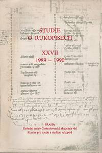 55976. Studie o rukopisech XXVII. (1989-1990)
