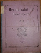 44469. Ordinariátní list Pražské arcidiecése na rok 1918