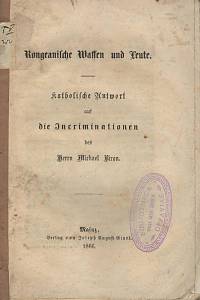 125298. Biron, Michael – Kongeanische Wassen und Leute. Katholische Antwort auf die Incriminationen des Herrn Michael Biron.