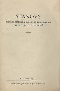 12602. Petrech – Stanovy Záložny státních a veřejných zaměstnanců, družstvo s r. o. v Bratislavě.