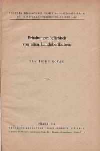 Novák, Vladimír Josef – Tvářnost Českomoravské vysočiny. (podpis) / Erhaltungsmöglichkeit von alten Landoberflächen
