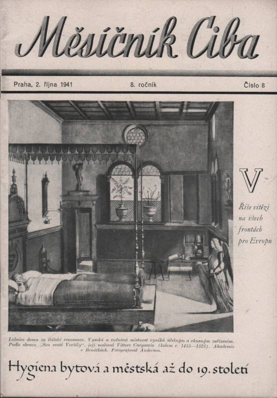 Měsíčník Ciba, Ročník VIII., číslo 8 (říjen 1941) - Hygiena bytová a městská až do 19. století