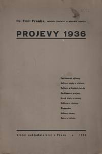 126217. Franke, Emil – Projevy 1936
