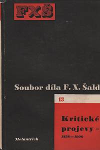 55121. Šalda, František Xaver – Kritické projevy IV. (1898-1900)