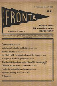 125931. Fronta, Nezávislý týdeník, Ročník VII., číslo 5 (20. září 1934)