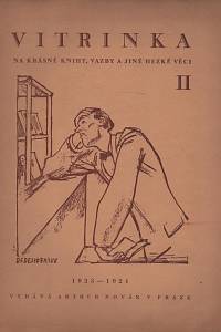 126433. Vitrinka na krásné knihy, vazby a jiné hezké věci, Ročník I., číslo 2 (6. prosince 1923)