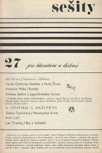 126597. Sešity pro literaturu a diskusi, Ročník IV., číslo 27 (leden 1969)