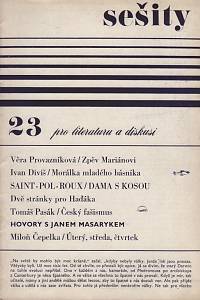 126600. Sešity pro literaturu a diskusi, Ročník III., číslo 23 (září 1968)