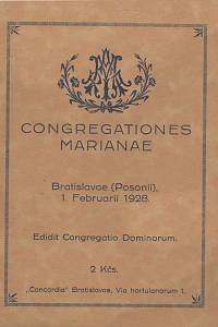 126724. Congregationes Marianae Bratislavae (Posonii), 1. Februarii 1928.