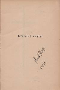 Unger, František – Křížová cesta, básně (podpis)
