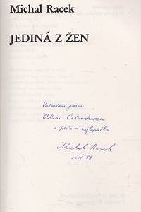 Racek, Michal – Jediná z žen (podpis)