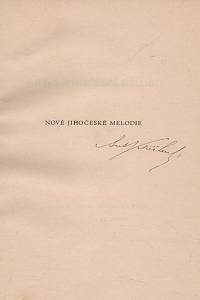 Klášterský, Antonín – Nové jihočeské melodie, básně (podpis)