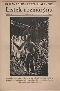 54651. Lístek Rozmarýnu, Ročník III., číslo 2 (duben 1930) - In memoriam Josefa Chaloupky