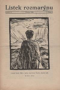 67749. Lístek Rozmarýnu, Ročník II., číslo 3 (červen 1929)