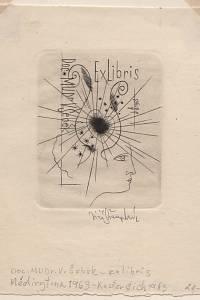 207168. Švengsbír, Jiří Antonín – Ex Libris Doc. MUDr. V. Šebek