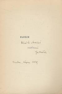 Vavřík, Zdeněk – Elegie (podpis)