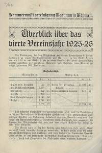 136187. Überblick über des vierte Vereinsjahr 1925-26