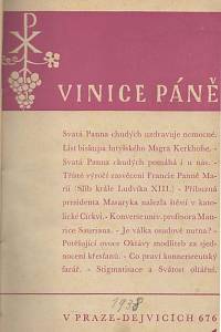 135982. Vinice Páně, Náboženský věstník, Ročník IX. (1938)