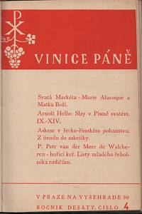 137414. Vinice Páně, Náboženský věstník, Ročník X. (1940)