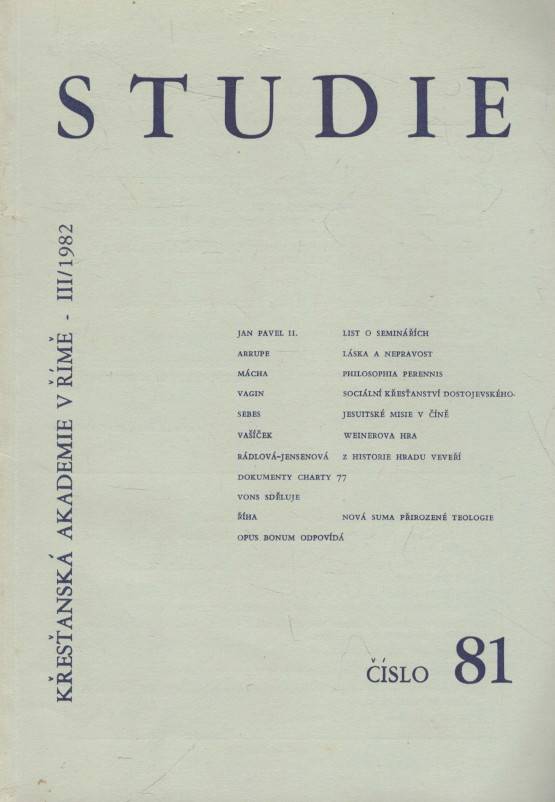 Studie, Číslo 81 (rok 1982, číslo 3)