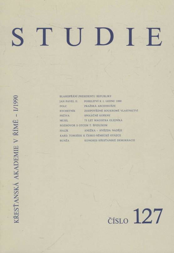 Studie, Číslo 127 (rok 1990, číslo 1)