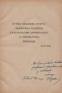 Flos, Jindřich Vojtěch – Průboj, Povídka ze života českých průkopníků na Slovensku / Jak Václava Josífka potkalo štěstí (podpis)