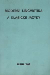 138814. Moderní lingvistika a klasické jazyky