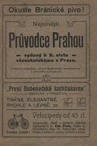 139507. Nejnovější Průvodce Prahou vydaný k V. slezu všesokolskému v Praze