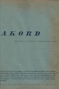 48200. Akord, Ročník V. (1932)