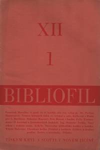 140436. Bibliofil, Časopis pro pěknou knihu a její úpravu, Ročník XII., číslo 1 (1935)